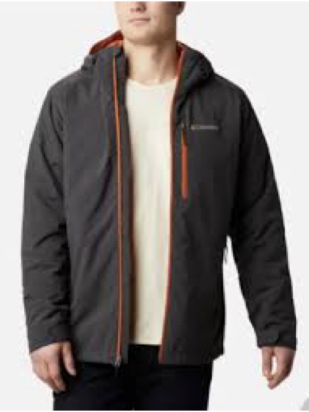 Men's Columbia waterproof Performance Jacket in Charcoal